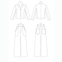 Pattern Vogue 1644 Gr. 40-48 Designer combinatie, Dui/En/Fr
