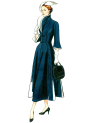 Naaipatroon Vogue 1738 retro jurk, maat  40-48, Dui/En/Fr