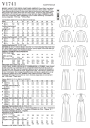 Naaipatroon Vogue 1741 combinatie, maat  40-48, Dui/En/Fr