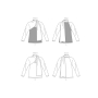 Naaipatroon Vogue 1825 shirt met lange mouwen maat 32-48, Dui/En/Fr