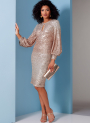Naaipatroon Vogue 1841 designer jurk, maat 42-50 Dui/En/Fr
