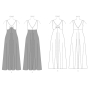 Naaipatroon Vogue 1842 jurk, maat 34-42 Dui/En/Fr