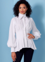 Naaipatroon Vogue 1845 Gr. 42-50 designer blouse, Dui/En/Fr