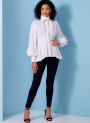 Naaipatroon Vogue 1845 Gr. 42-50 designer blouse, Dui/En/Fr