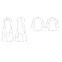 Naaipatroon Vogue 1860 designer jurk, maat 32-40, Dui/En/Fr