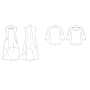 Naaipatroon Vogue 1860 designer jurk, maat 42-50, Dui/En/Fr