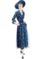 Naaipatroon Vogue 1863 vintage jurk, maat 32-40, Dui/En/Fr