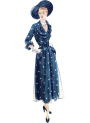 Naaipatroon Vogue 1863 vintage jurk, maat 42-50, Dui/En/Fr