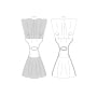 Patron Vogue 1864 robe vintage, taille 42-50, en français