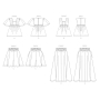 Patron Vogue 1871 robe femme, taille 32-40, en français