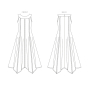 Naaipatroon Vogue 1878 designer jurk, maat 40-48 Dui/En/Fr