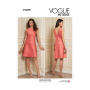 Naaipatroon Vogue 1879 designer jurk, maat 40-48 Dui/En/Fr