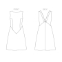 Naaipatroon Vogue 1879 designer jurk, maat 40-48 Dui/En/Fr