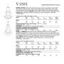 Naaipatroon Vogue 1881 designer jurk, maat 32-40 Dui/En/Fr