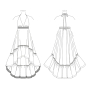 Naaipatroon Vogue 1881 designer jurk, maat 32-40 Dui/En/Fr