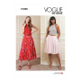 Patron Vogue 1890 jupe, taille 42-50 en français