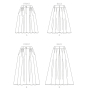 Patron Vogue 1890 jupe, taille 42-50 en français