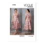 Naaipatroon Vogue 1898 designer jurk, maat 42-50 Dui/En/Fr