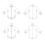 Naaipatroon Vogue 1899 designer blouse, maat 32-40 Dui/En/Fr