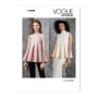 Naaipatroon Vogue 1909 blouse, maat 34-50 Dui/En/Fr