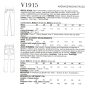 Patron Vogue 1915 hommes jeans, taille 44-50 en français