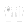 Naaipatroon Vogue 1920 designer jurk, maat 42-50 Dui/En/Fr