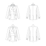 Naaipatroon Vogue 1927 Blazer, maat 34-42, Dui/En/Fr