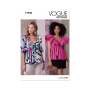 Naaipatroon Vogue 1940 blouse, maat 32-40 Dui/En/Fr