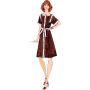 Naaipatroon Vogue 1948 Vintage jurk, maat 34-42 Dui/En/Fr