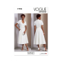 Naaipatroon Vogue 1950 designer jurk, maat 32-40 Dui/En/Fr