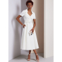 Naaipatroon Vogue 1950 designer jurk, maat 32-40 Dui/En/Fr