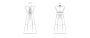 Naaipatroon Vogue 1951 designer jurk, maat 34-42 Dui/En/Fr
