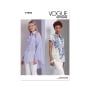 Naaipatroon Vogue 1954 blouse, maat 34-42 Dui/En/Fr