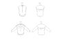 Naaipatroon Vogue 1954 blouse, maat 34-42 Dui/En/Fr