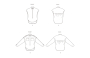Naaipatroon Vogue 1954 blouse, maat 44-52 Dui/En/Fr