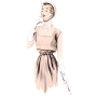 Naaipatroon Vogue 1964 Combinatie, maat 46-54, Dui/En/Fr