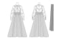 Naaipatroon Vogue 2029 Jurk, maat 34-42 Dui/En/Fr