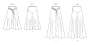 Naaipatroon Vogue 2033 Rok, maat 38-46 Dui/En/Fr