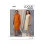 Naaipatroon Vogue 2045 Dames Jurk, maat 44-52 Dui/En/Fr