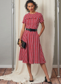 Naaipatroon Vogue 2046 Dames Jurk, maat 40-48 Dui/En/Fr
