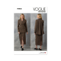 Naaipatroon Vogue 2056 Dames Jas en Rok, maat 34-42 Dui/En/Fr