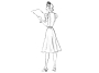 Pattern Vogue 9294, vintage dress, En/Ger/Fr