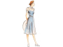 Pattern Vogue 9294, vintage dress, En/Ger/Fr