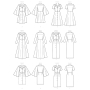 Patron Vogue 9345 robe taille 32-40, en français