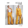Patron Vogue 1870 haut et pantalon femme, taille 44-52, en français