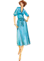 Sewing pattern Vogue V2081 Misses' Wrap Dress Size 34-42, Eng/Ger/Fr