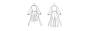 Naaipatroon Vogue 2000 Vintage jurk, maat 32-40 Dui/En/Fr
