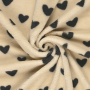 Sherpa Fleece Herzen, creme