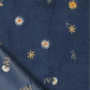 Sherpa Fleece leicht Stickerei Wildflowers, blau