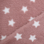 Sherpa fleece stof Stars, oudroze